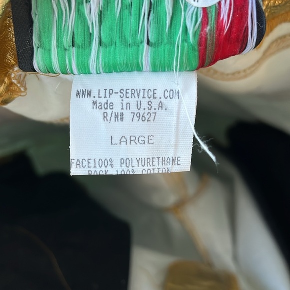 LIP SERVICE RARE! vintage 90s gold studded flare pants - Picture 6 of 9